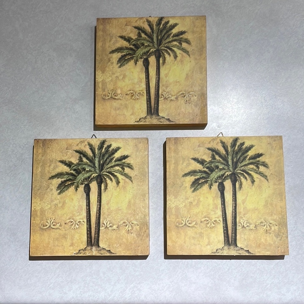 Vintage Palmetto Trees Garden Place Wall Art